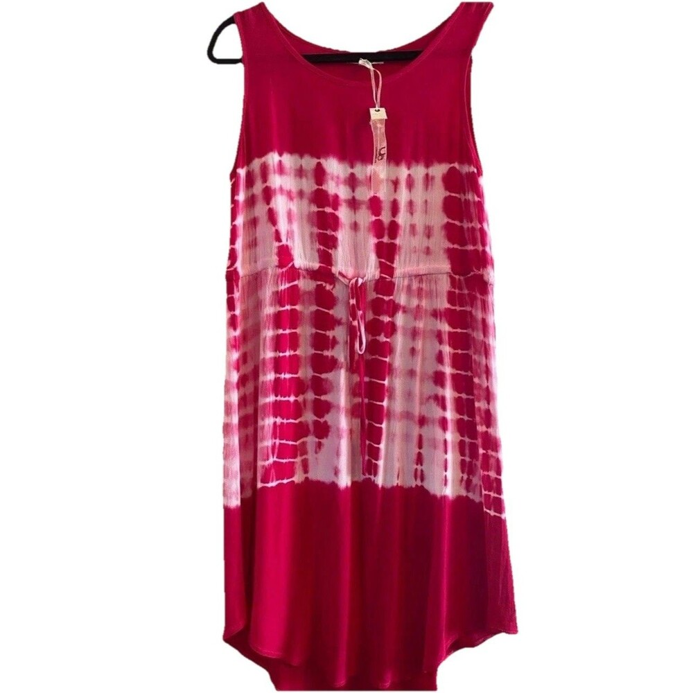 NWT Ya Los Angeles tie dye sun dress coverup size med pink